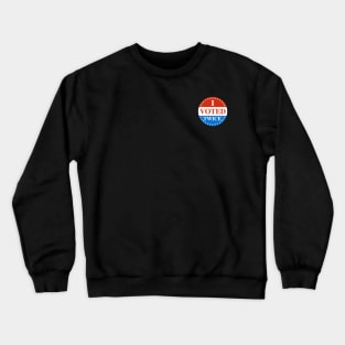 I VOTED TWICE Sticker Crewneck Sweatshirt